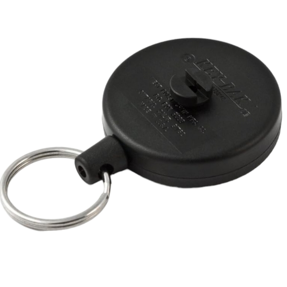 NEW- KEY-BAK ORIGINAL CHROME AND BLACK RETRACTABLE KEY HOLDER - U.S.A. - Picture 5 of 6